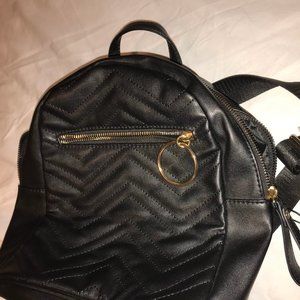 Black Chevron Mini BackPack